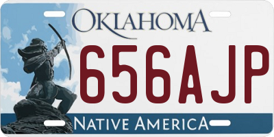 OK license plate 656AJP