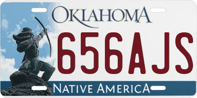 OK license plate 656AJS