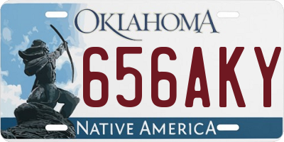 OK license plate 656AKY