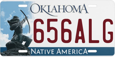 OK license plate 656ALG