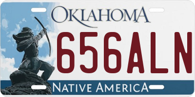 OK license plate 656ALN