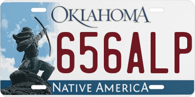 OK license plate 656ALP