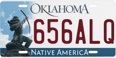 OK license plate 656ALQ
