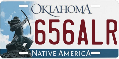 OK license plate 656ALR