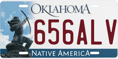 OK license plate 656ALV