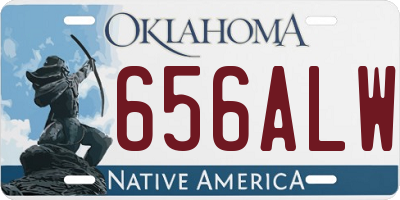 OK license plate 656ALW