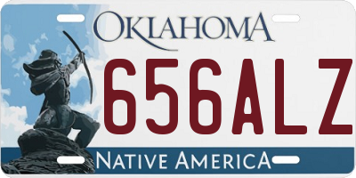 OK license plate 656ALZ