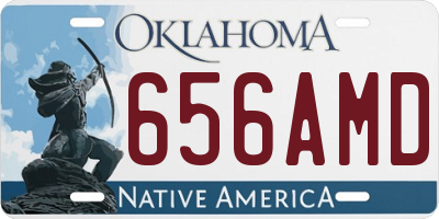 OK license plate 656AMD
