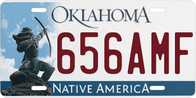 OK license plate 656AMF