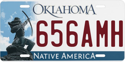 OK license plate 656AMH