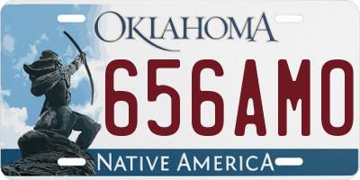 OK license plate 656AMO