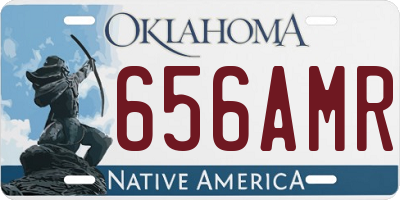 OK license plate 656AMR