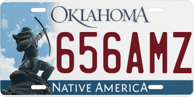OK license plate 656AMZ