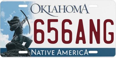 OK license plate 656ANG