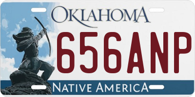 OK license plate 656ANP