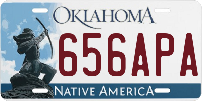 OK license plate 656APA