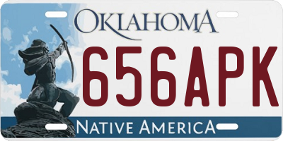 OK license plate 656APK