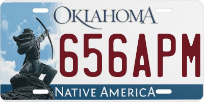 OK license plate 656APM