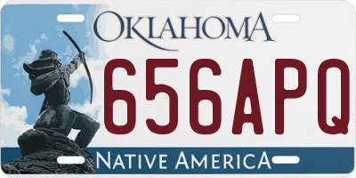 OK license plate 656APQ