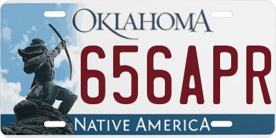 OK license plate 656APR