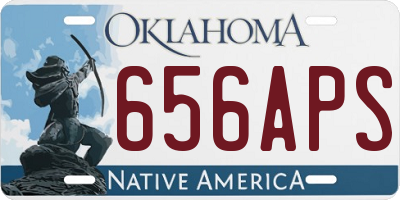 OK license plate 656APS