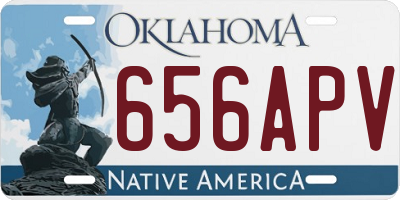 OK license plate 656APV