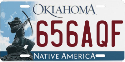 OK license plate 656AQF