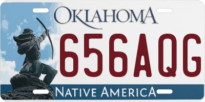 OK license plate 656AQG