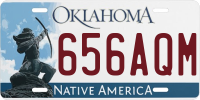 OK license plate 656AQM
