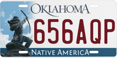 OK license plate 656AQP
