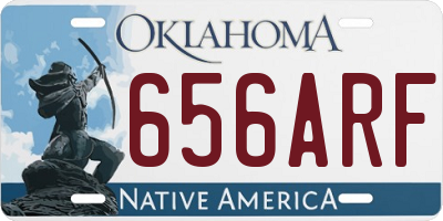 OK license plate 656ARF