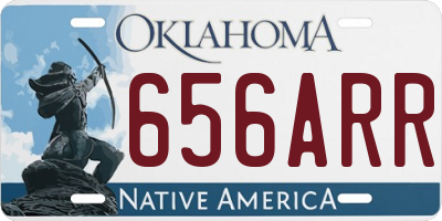 OK license plate 656ARR
