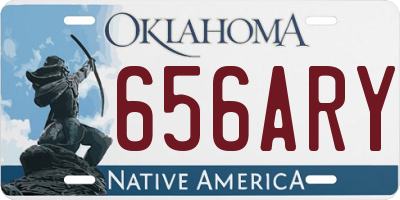 OK license plate 656ARY