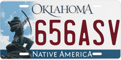 OK license plate 656ASV