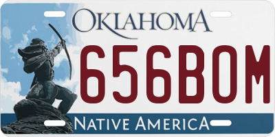 OK license plate 656BOM