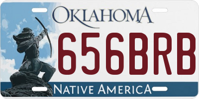 OK license plate 656BRB