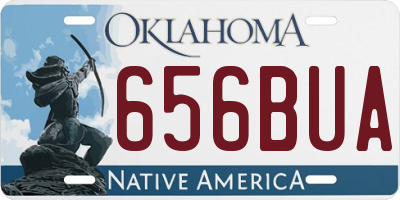 OK license plate 656BUA