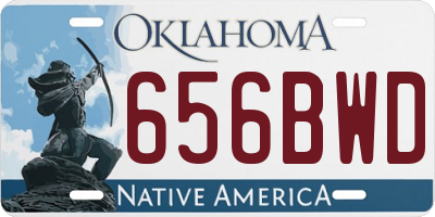 OK license plate 656BWD