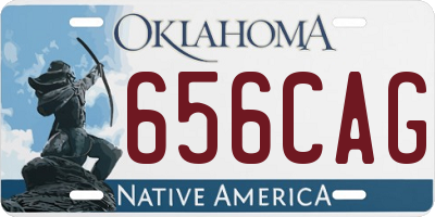 OK license plate 656CAG