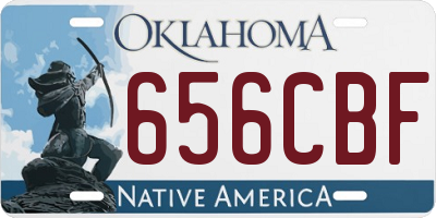 OK license plate 656CBF