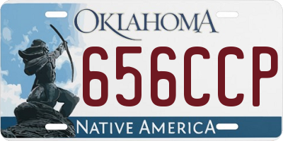 OK license plate 656CCP