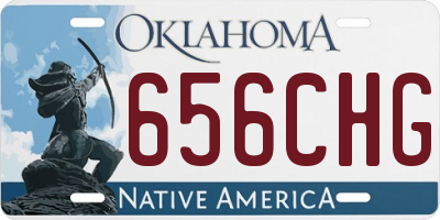 OK license plate 656CHG