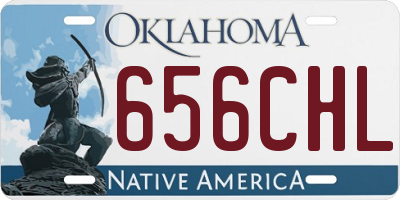 OK license plate 656CHL