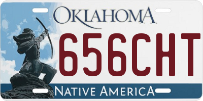 OK license plate 656CHT