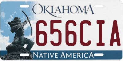 OK license plate 656CIA