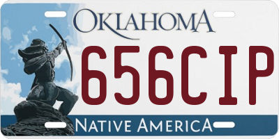 OK license plate 656CIP