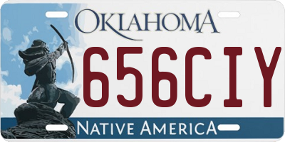 OK license plate 656CIY