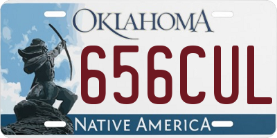 OK license plate 656CUL
