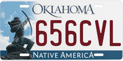 OK license plate 656CVL