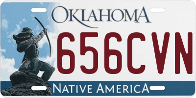 OK license plate 656CVN